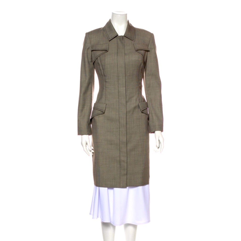 Carolina Herrera Runway wool dress/ trench coat 😍